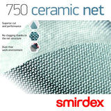Pack of 10 Smirdex 750 Ceramic Net 150mm Dust Free sanding discs