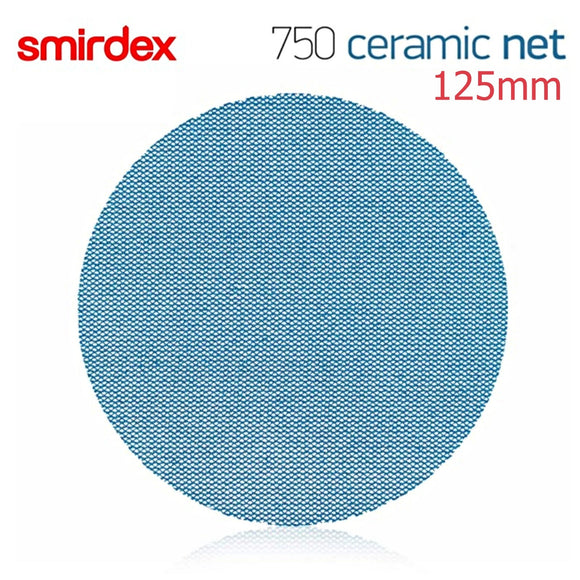 Pack of 10 Smirdex 750 Ceramic Net 125mm Dust Free sanding discs
