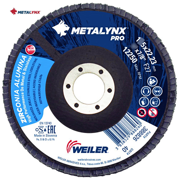 Metalynx Pro Zirconium 115mm Flap Discs