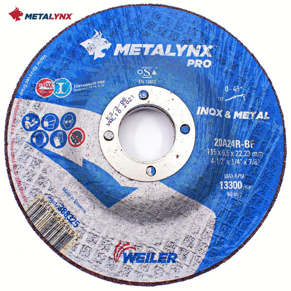 Metalynx Pro 115mm Angle Grinding Discs Metal and Inox