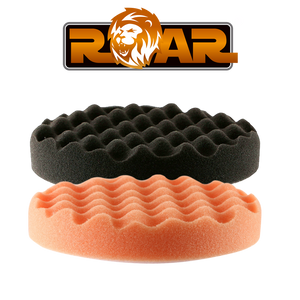 Roar 150mm Orange Compounding and Black Finishing Waffle Foams 6"